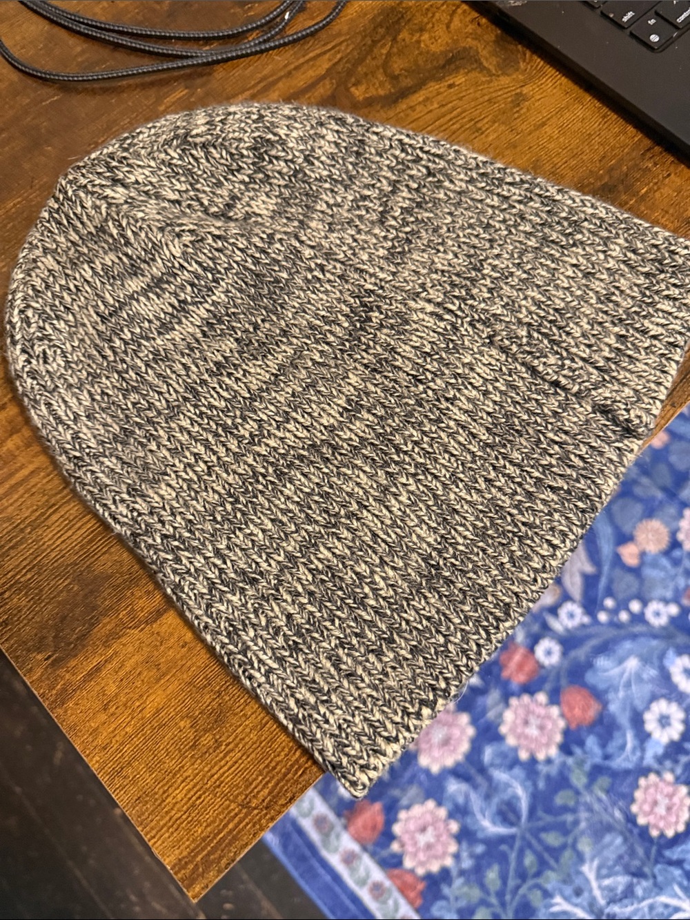 Gray Knit Beanie Hat - Brand: